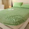 Bedding Set Fluffy Plush Fitted Sheet Rabbit Fleece Bed Sheets Velvet Taffeta Bed Cover Thicken Warm Fitted Sheet Winter Plush Mattress Cover
