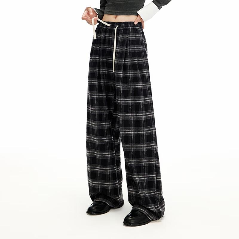UNIFREE Soft Relaxed High-Waist Straight-Leg Casual Pants