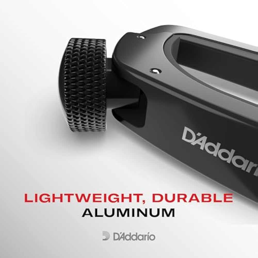 D'Addario Daddario Capotast Lightweight Aluminum for Electric Guitars/Acoustic Guitars NS Capo Pr...