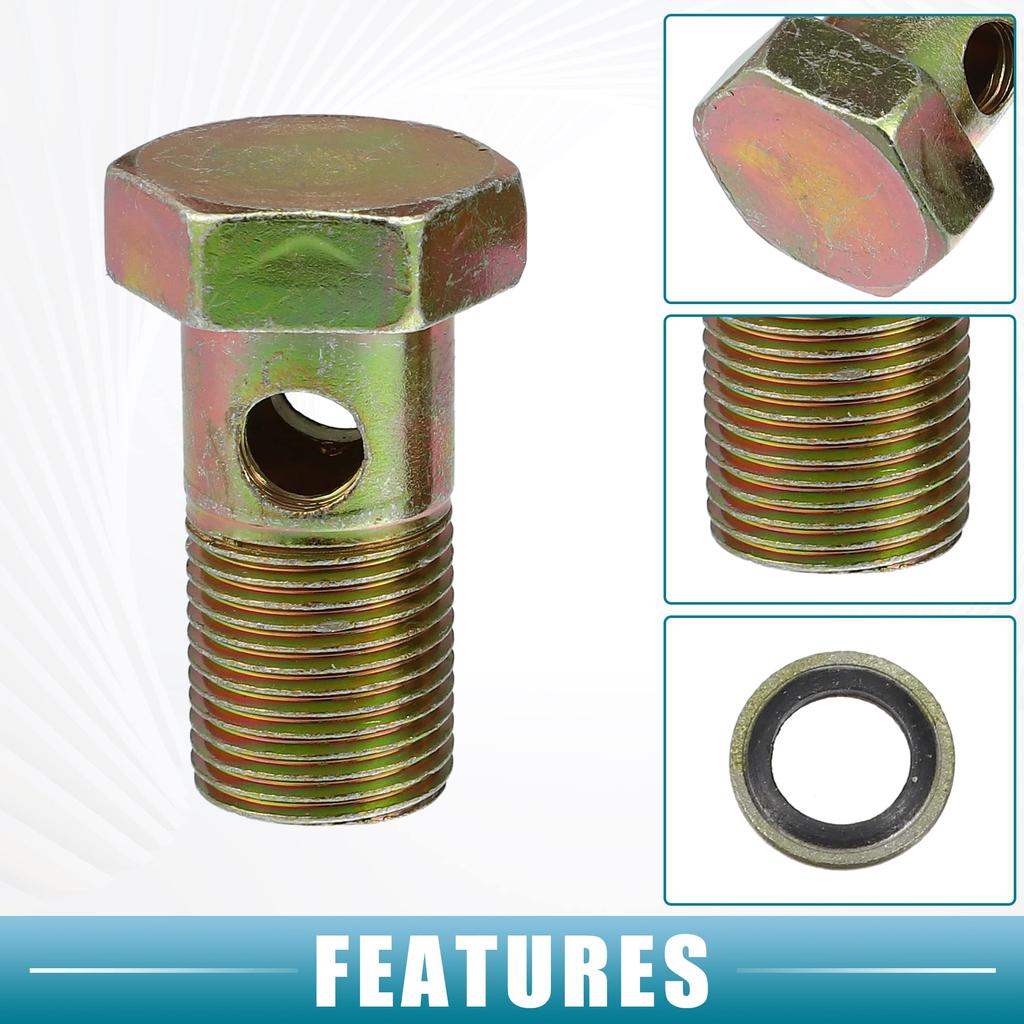 Ein ABSOPRO Banjo-Schraube M18x1.5 12mm Banjo Schlauchstutzen Schraubfitting Bremsleitungsfitting