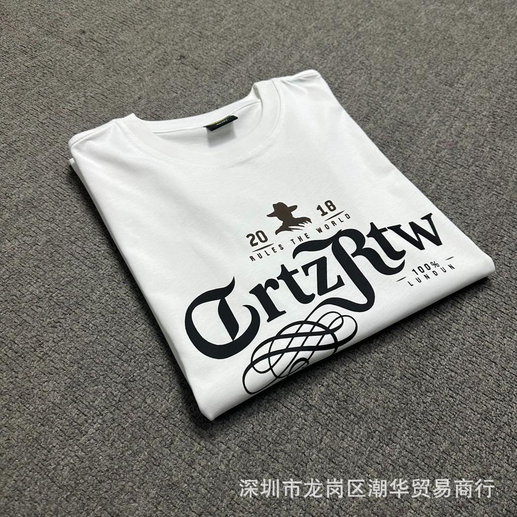24SS cross-border European and American trendy brand Corteiz Alcatraz simple abstract letter printing short-sleeved T-shirt men's and women's summer