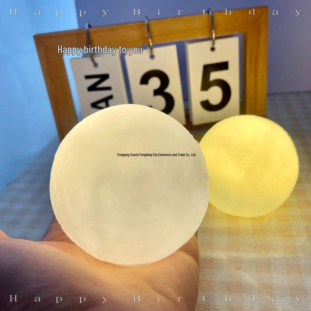 3D Ay Lambası Gece Lambası - Kız Arkadaşının veya En İyi Arkadaşının Doğum Günü İçin Mükemmel Yatak Başı Hediyesi