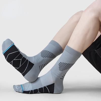 Größe 39-44 Herren Frühling Sommer Mittellange Leichte und atmungsaktive Wandersocken mit Handtuchunterseite Sportsocken