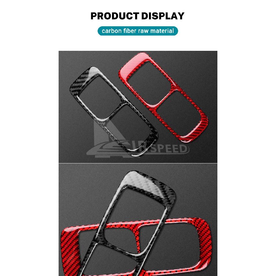 Real Soft Carbon Fiber Sticker For Porsche Cayenne 2003 2004 2005 2006 2007 2008 2009 2010 Window Lifting Button Frame Panel