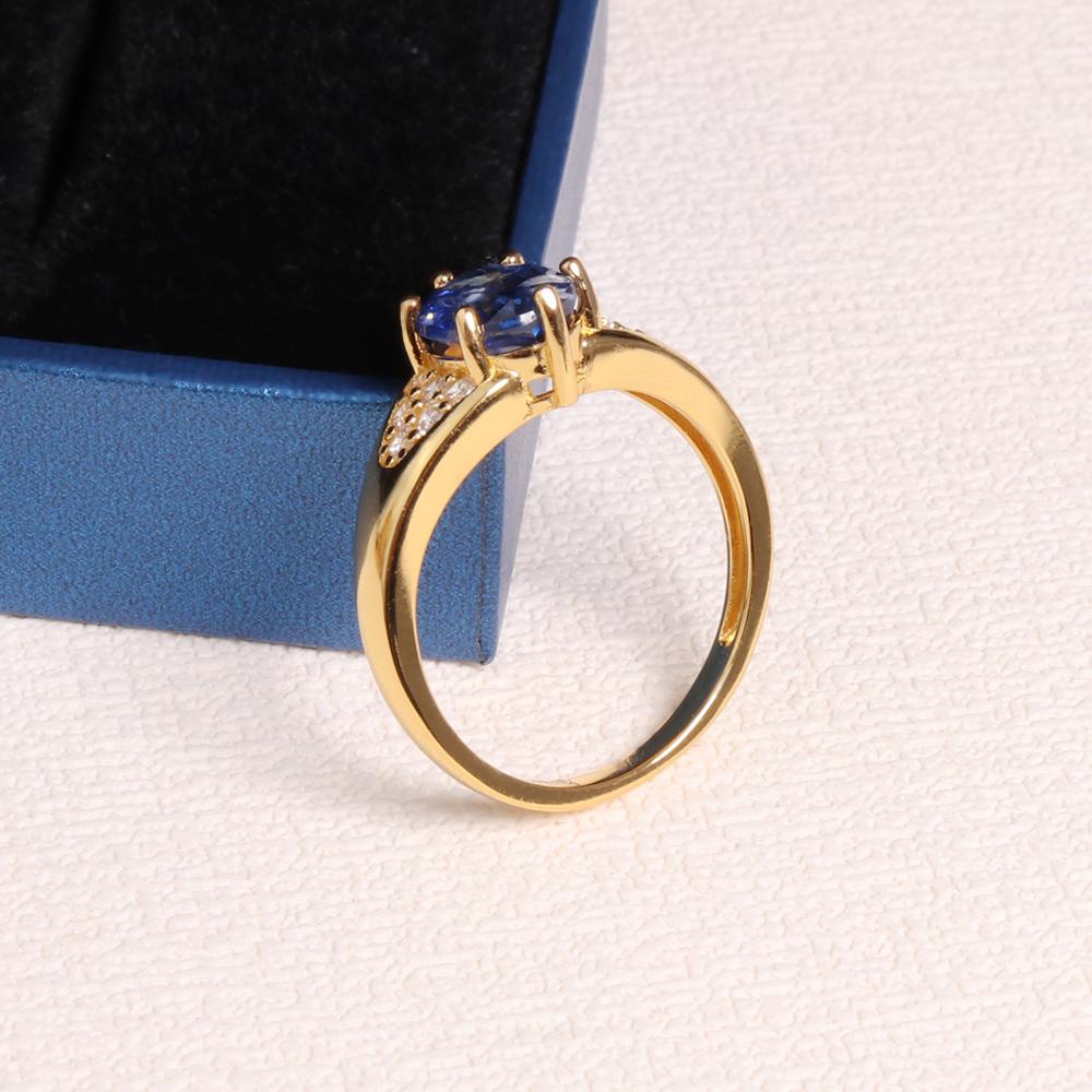 Elegant Vintage Natural Gemstone Blue Kyanite Sterling Silver Ring for Women Anniversaries and Engagement and Holiday Gifts