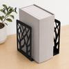 Smooth Edge Bookends 1 Pair Tree of Life Decorative for Shelves, Heavy Duty Bookshelf Metal Organizer, Hollow Book Holder Stoppers Desk, Office
