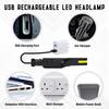 USB Rechargeable Headlamp Lightweight Super Bright LED Running Headlamp for Runner Rainstorm Waterproof LED Headlight