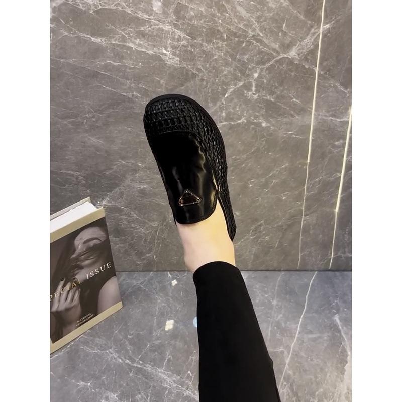 Transparent Loafers Business Casual Shoes Soft Leather Soft Sole Handwoven Shoes Genuine Leather Men's Shoes Breathable Comfortable Shoes Trendy