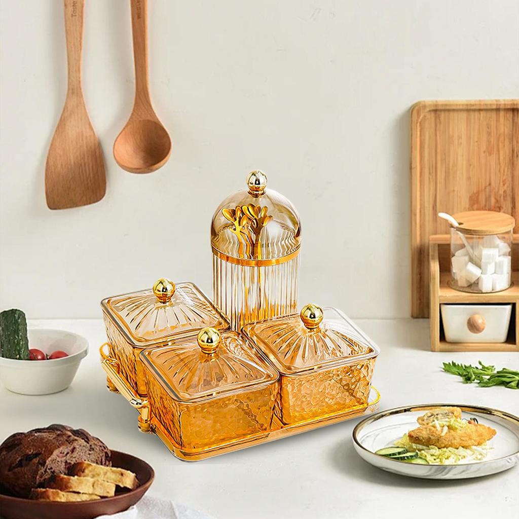 Divided Serving Dishes Dried Fruit Plate for Chocolate Cookies Dessert