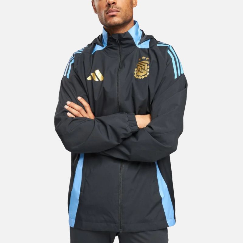 adidas Argentina AEROREADY Waterproof Windproof Hooded Zip Jacket Men Jacket IQ0809