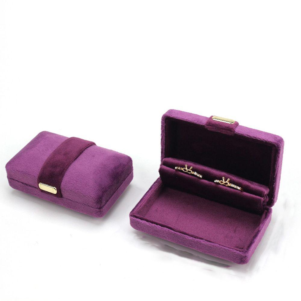 Exquisite Pendant Packaging Box Travel Metal Buckle Ring Case Velvet Box Jewelry Case Necklace Case