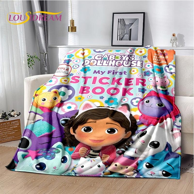 Cartoon Cute Gabbys Dollhouse Girl Soft Blankets,Keep Warm Throw Blanket Comfortable Blanket for Picnic Beds Sofa Home Bedroom