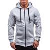 Men's Solid Stitching Drawstring Hooded Slim Fashion Jacket Coat Outwear