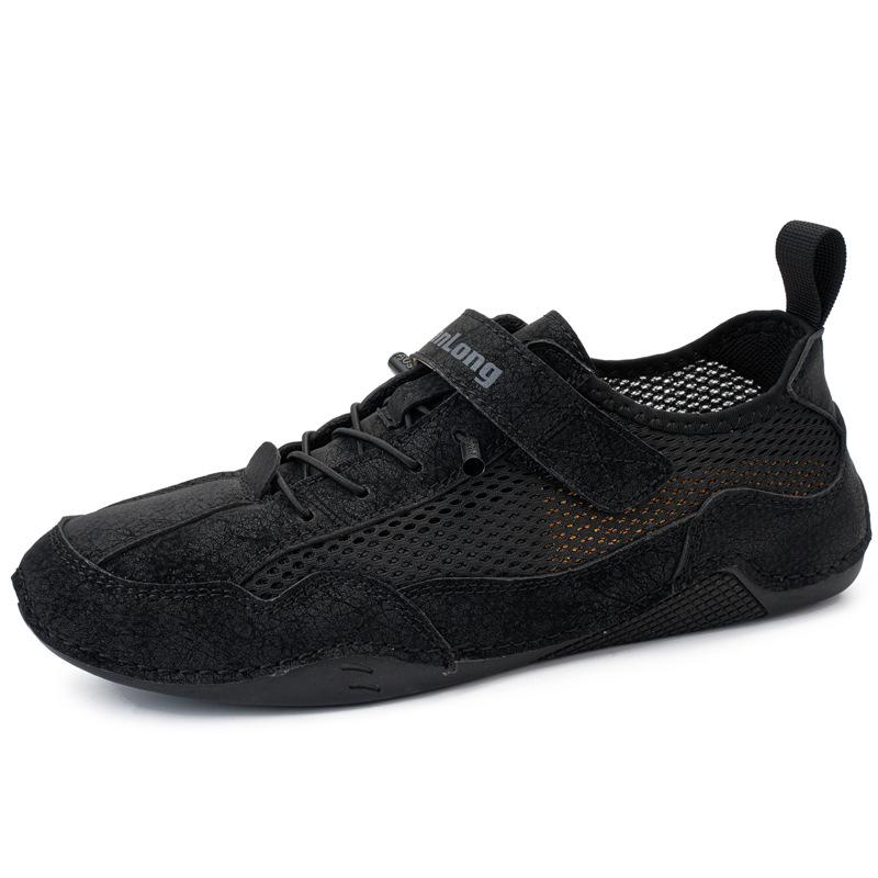 Spring/Summer Breathable Mesh Men s Velcro Loafers - Comfortable, Casual, Large Size 40