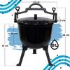 Cast Iron Cauldron 8 L Marble Enamel With Lid