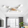 Wooden Led Ceiling Light Surface Mounted Ceiling Lamp AIBIOU Style Designer Metal Lustre for Living Room Kitchen Lights Fixtures