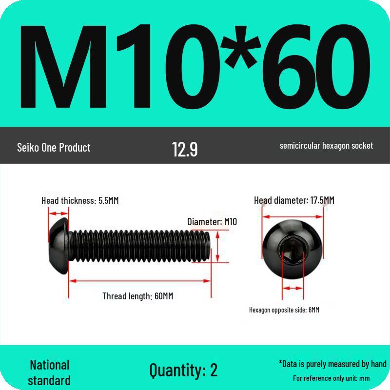High-Strength 12.9 Pan Head Socket Cap Screws: M6, M8, M10, M12 Sizes