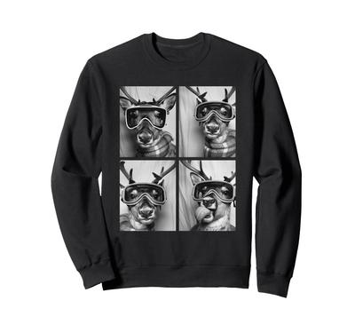 Cute Reindeer Snow Funny Forest Animal Winter Sweatshirt Goggles,