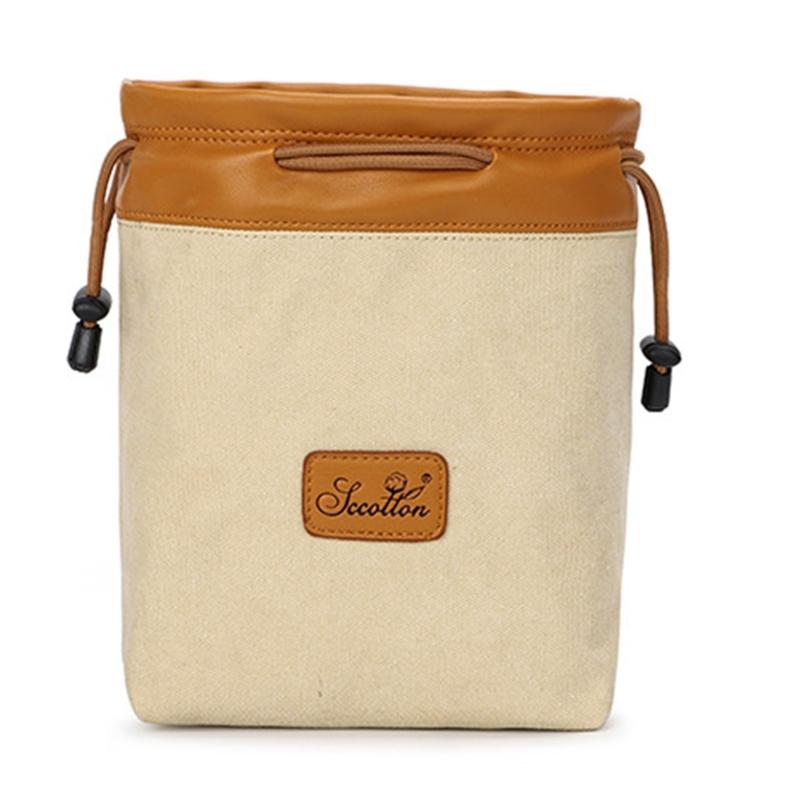 Ergonomic DSLR Camera Drawstring Bag Breathable Padding Multiple Small Compartments For Secure Carrying