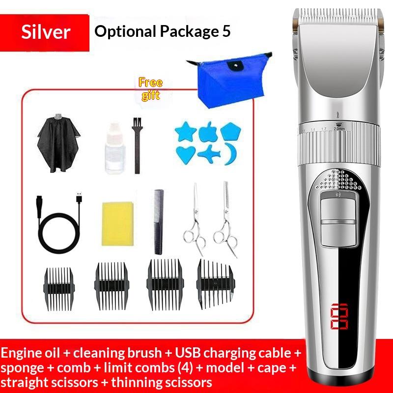 New hair clipper electric hair clipper electric clipper rechargeable razor hair clipper electric clipper LCD digital display car