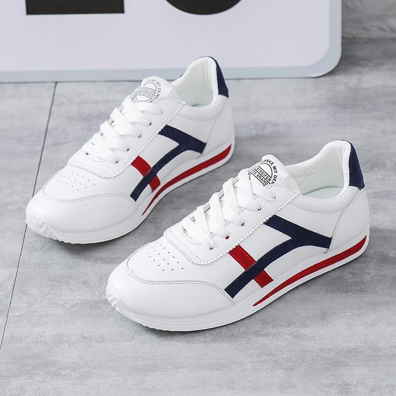 New European and American plus-size shallow thick-soled wedge casual shoes for spring 35