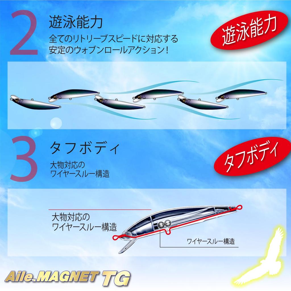 DUEL Isle Magnet TG Minnow 105F 105mm Floating Pink Head Clear