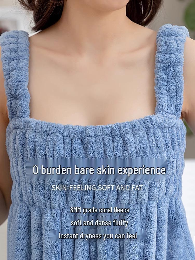 Women's Absorbent Bath Skirt Towel, Home Wearable and Wrapable, Perfect for Autumn and Winter Bathing.