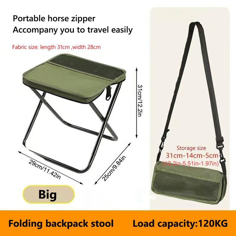 Folding Chair with Mesh Bag Crossbody Bag Outdoor Supplies with Storage Bag Oxford Fabric Waterproof Convenient To Carry