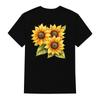 Damen Modisches Rundhals Casual Retro Print Kurzarm T-Shirt Top
