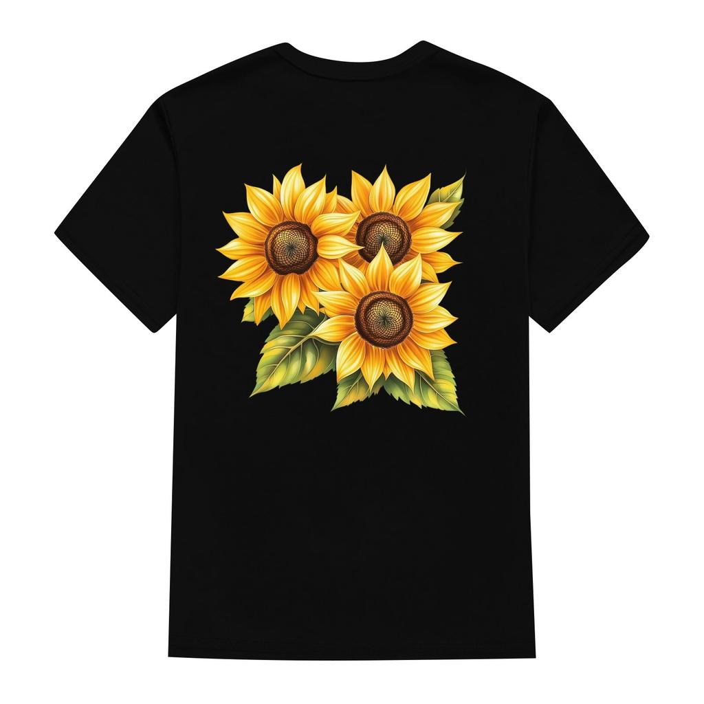 Damen Modisches Rundhals Casual Retro Print Kurzarm T-Shirt Top
