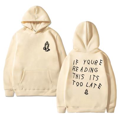 Bluza z kapturem Rapper Drake vintage streetwear Męska damska punk Casual pulowery Unisex polar z długim rękawem