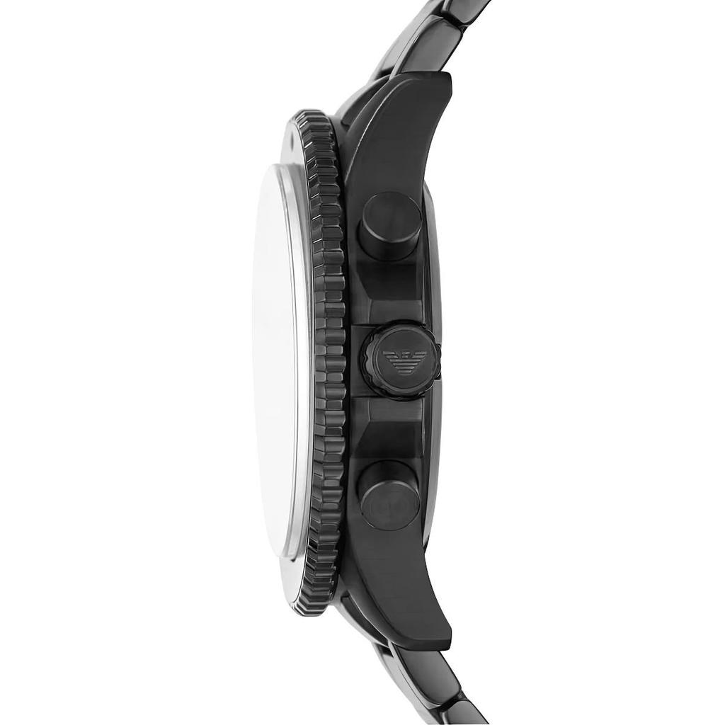 Emporio Armani AR11363 Herren-Chronograph, komplett in Schwarz