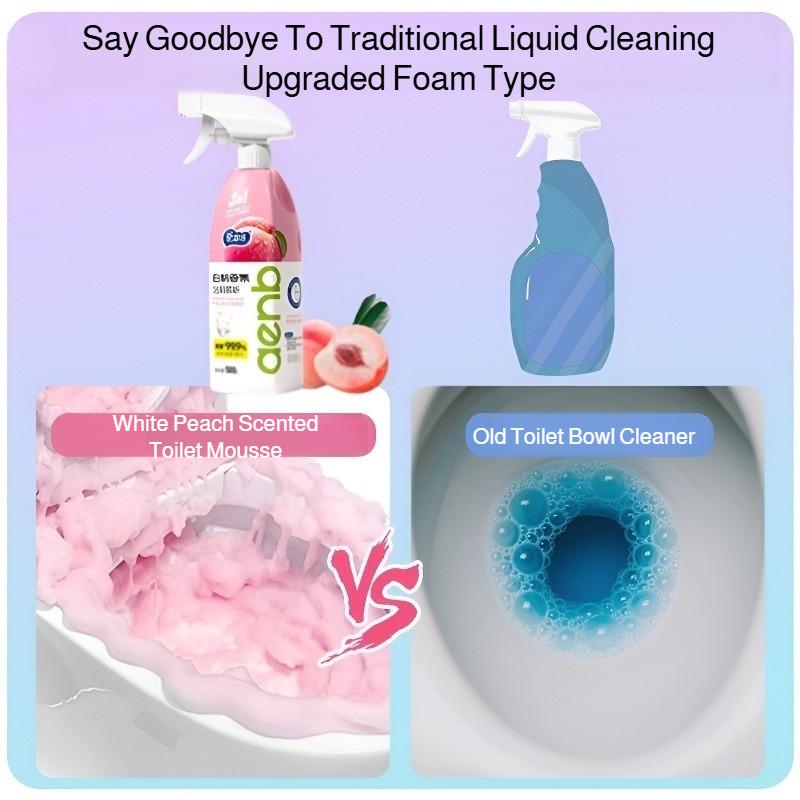 Toilet Cleaning Foam Mousse Bathroom Stain Remover for Toilet Bowl Antibacterial Deodorizing Effervescent Cleaner for Home Use