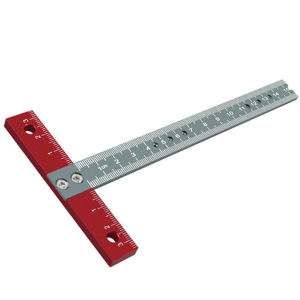 T Square Ruler Aluminium Alloy Metal Woodworking Drawing Crafting Drafting Tool with Scale for Archi