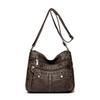 Fashion trend shoulder bag popular new multi-layer messenger bag splicing large-capacity commuter women's bag