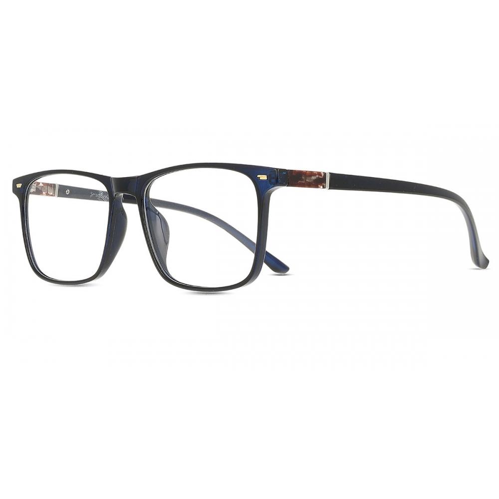 Full Rim Square Transparent Blue Smartbuy Collection Deua 218262 C21 Fashion Unisex Eyeglasses