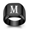 1Pcs Personalised Initial Engrave A to Z Alphabet ring  Stainless Steel Rings