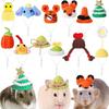 Silkfly 12 Pcs Hamster Hats Mini Hats for Snakes Small Animals Guinea Pig Hamster Clothes for Lizards Bearded Dragons Holiday Party Costume