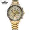 T-WINNER 8067 Men's Skeleton Automatic Mechanical Watch with Transparent Back – Business Style
