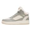 Anta Textile, Leather Fleece lined Thermal Slip Resistant And Abrasion Resistant High top Skateboard Shoes Women's Gray 922248913-3