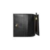 Gucci GG Marmont Marmont Gold Label Logo Bi-fold Flip Leather Wallet Card Holder Women's Black