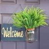 Artificial Boston Fern Hassle Free Lifelike Artificial Shrubs Stems for House Plastic Outdoor