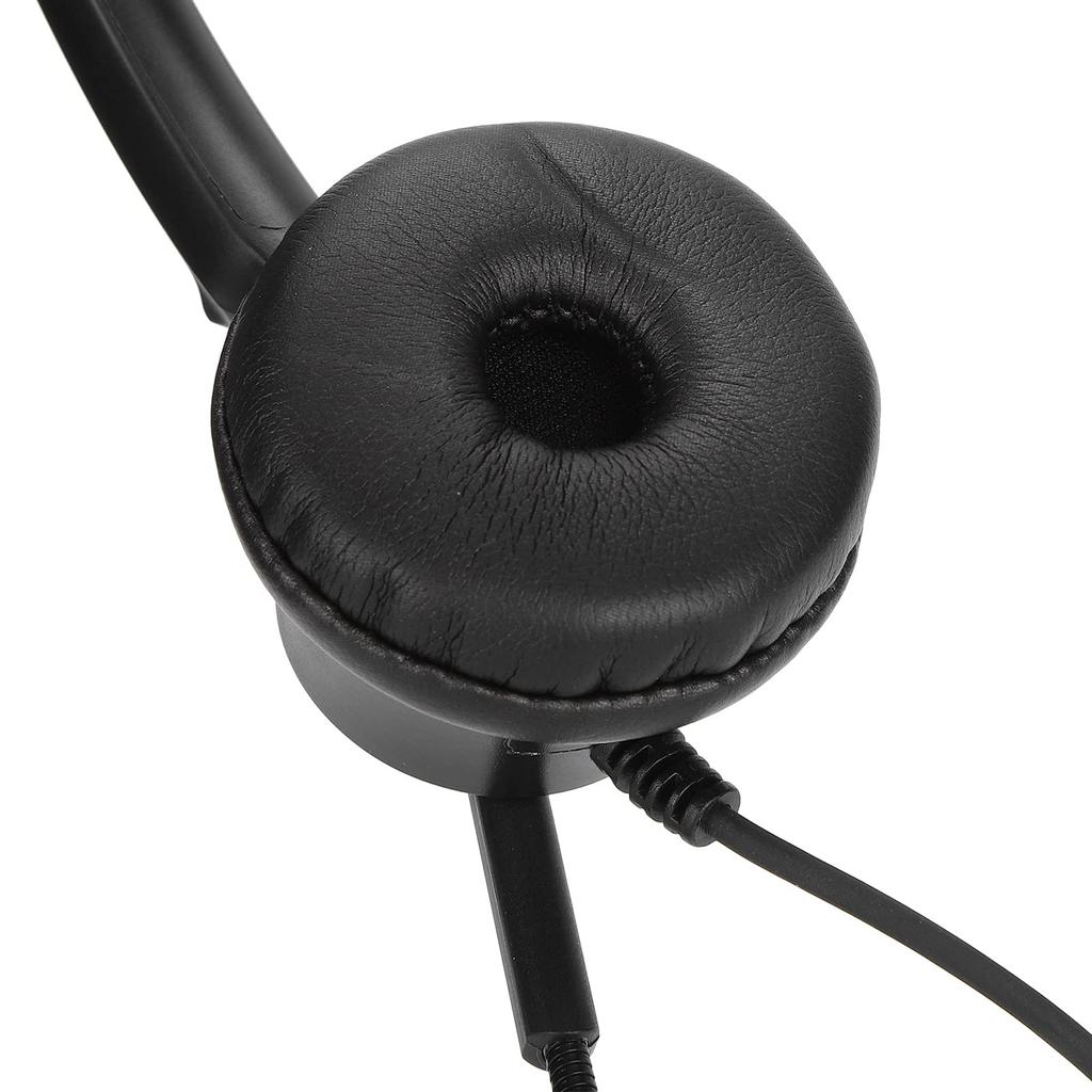 2.5MM Single Ear Customer Service Headphones, Fixed Line Headset with Noise Reduction Microphone, Business Telephone Headset, Conference Call