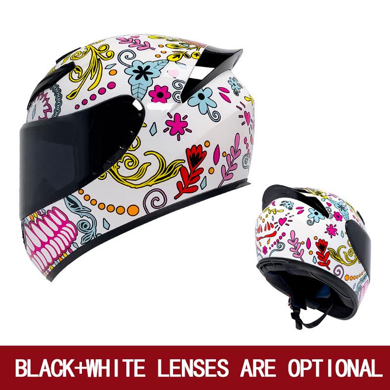 Motorcycle Helmet Male Winter Personality Full Helmet Ladies Electric Street Retro Motorcycle Helmet Four Seasons