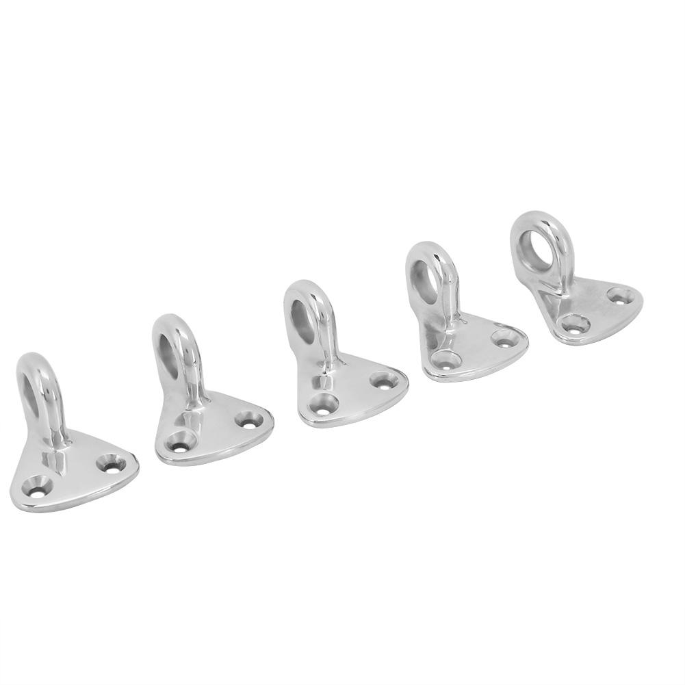 5 Pcs Edelstahl Boot Schiff Pad Auge Haken Karabiner für Marine Segeln
