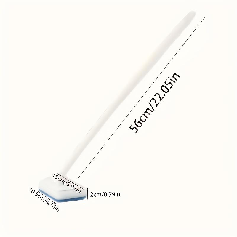 Long Handled Bathroom Wall and Floor Cleaning Brush with Detachable Sponge Head Suitable for Scrubbing Tiles, Bathtubs, and Mosaics