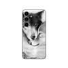 Case for Samsung Galaxy S25 Plus The Wolf and the She-wolf Black and White Animal