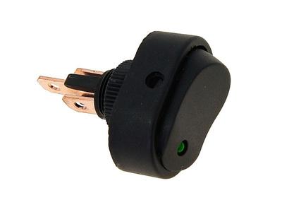 DC Electrical Switch with Green Diode, Max 30A