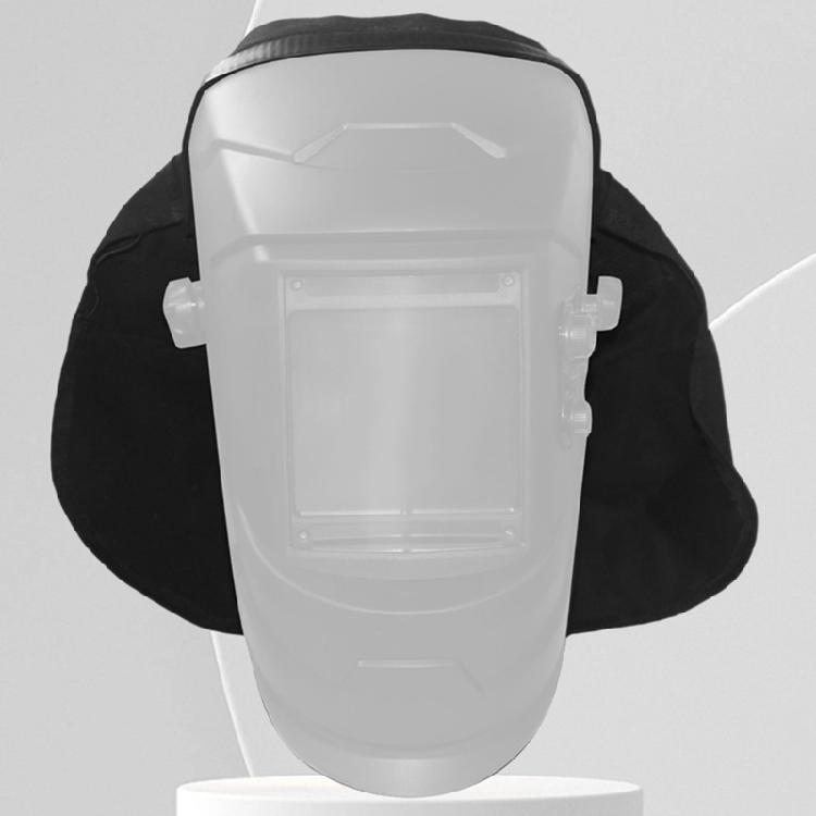 Vollabdeckung Schweißhelm Abdeckung Kopfbedeckung Hitzebeständiges Ledergewebe Sichere Befestigung Verlängerte Abdeckung
