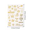 Rose Water Transfer Gold Stamping Tattoo Stickers Fake Waterproof Temporary Tattoo Instant Gold Body Art Sticker Women/Lady/Girl